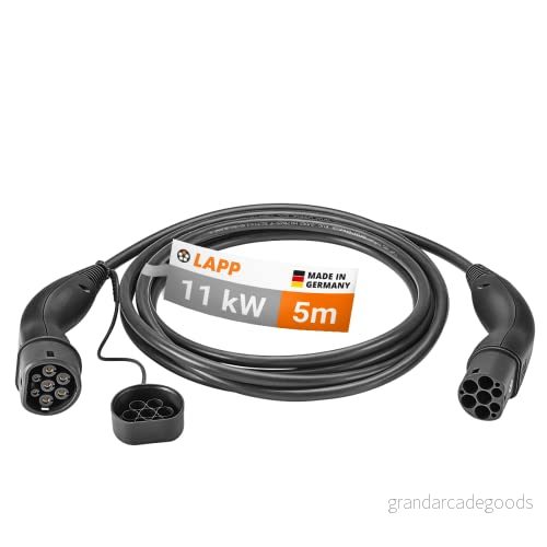 LAPP Type 2 Charging Cable, up to 11 kW, 5 m, black 4064727469454