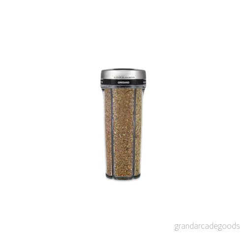 Cole & Mason Saunderton ört och kryddförvaringsburk shaker med örter ingår, justerbar flerfunktionell krydddispenser precision hällkontroll 5011268834400