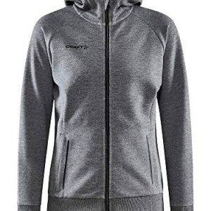 Craft Huvjacka Core Soul Full Zip Hood dam NY, Mörkgrå, XL 7318573450034