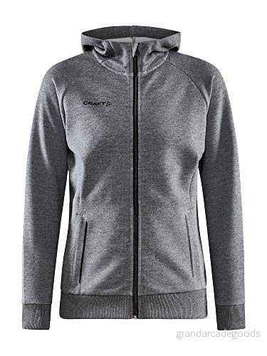 Craft Huvjacka Core Soul Full Zip Hood dam NY, Mörkgrå, XL 7318573450034