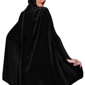 ATOSA b/sol. huva kappa 100cm svart sammet, Svart, one size 8422259671268