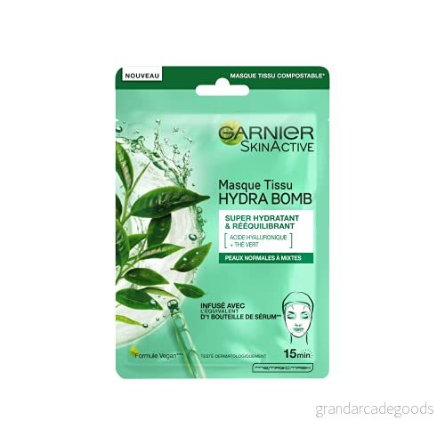 Garnier SkinActive Hydra Bomb tygmask, fuktgivande och utjämning, normal till blandad hud 3600541944664