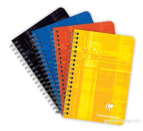 Clairefontaine 8506C Un Carnet à Spirale 9x14 cm 180 Pages Lignées Papier Blanc 90 g Couverture Carte Pelliculée Couleur Aléatoire 3329680850604