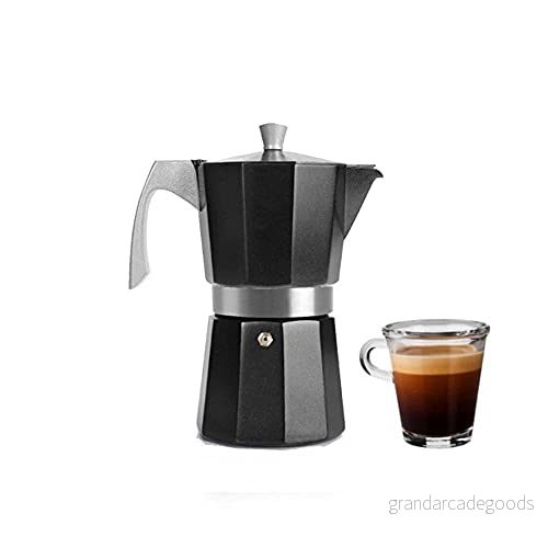 IBILI Evva espressobryggare, gjuten aluminium, lämplig för induktion, 6 koppar, 300 ml, svart 8411922436938