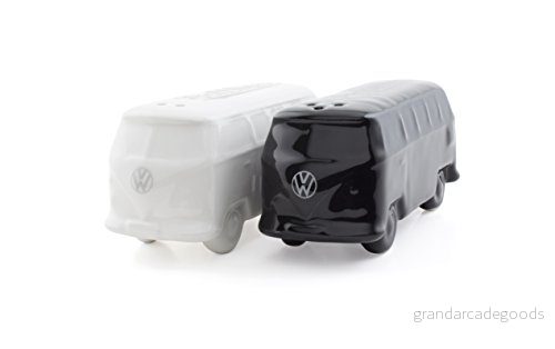BRISA VW Collection Volkswagen salt och pepparströare av keramik i T1 Bulli buss design 2 delar (klassisk bus/vit svart) 600514902410