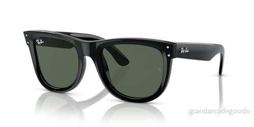 Ray Ban Unisex Rbr0502s Wayfarer omvända solglasögon, Svart/mörkgrön, 53 mm, mm 8056597918824