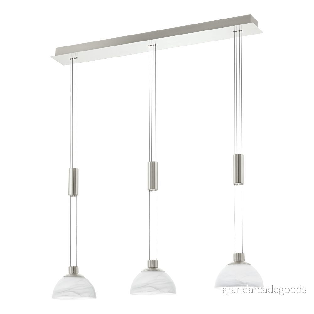 EGLO MONTEFIO pendlande belysning matt nickel/vit 9002759934682