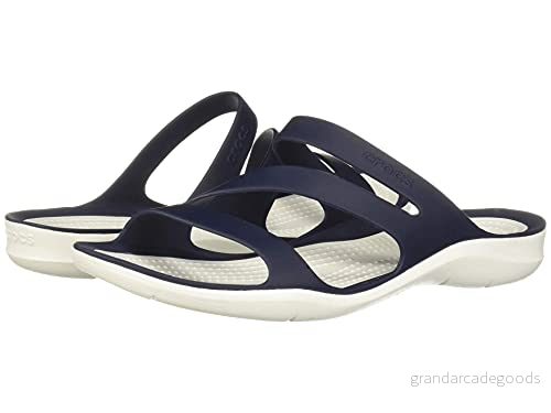 Crocs Swiftwater W sandaler för kvinnor, Marinblå-vit, 42/43 EU 191448231771