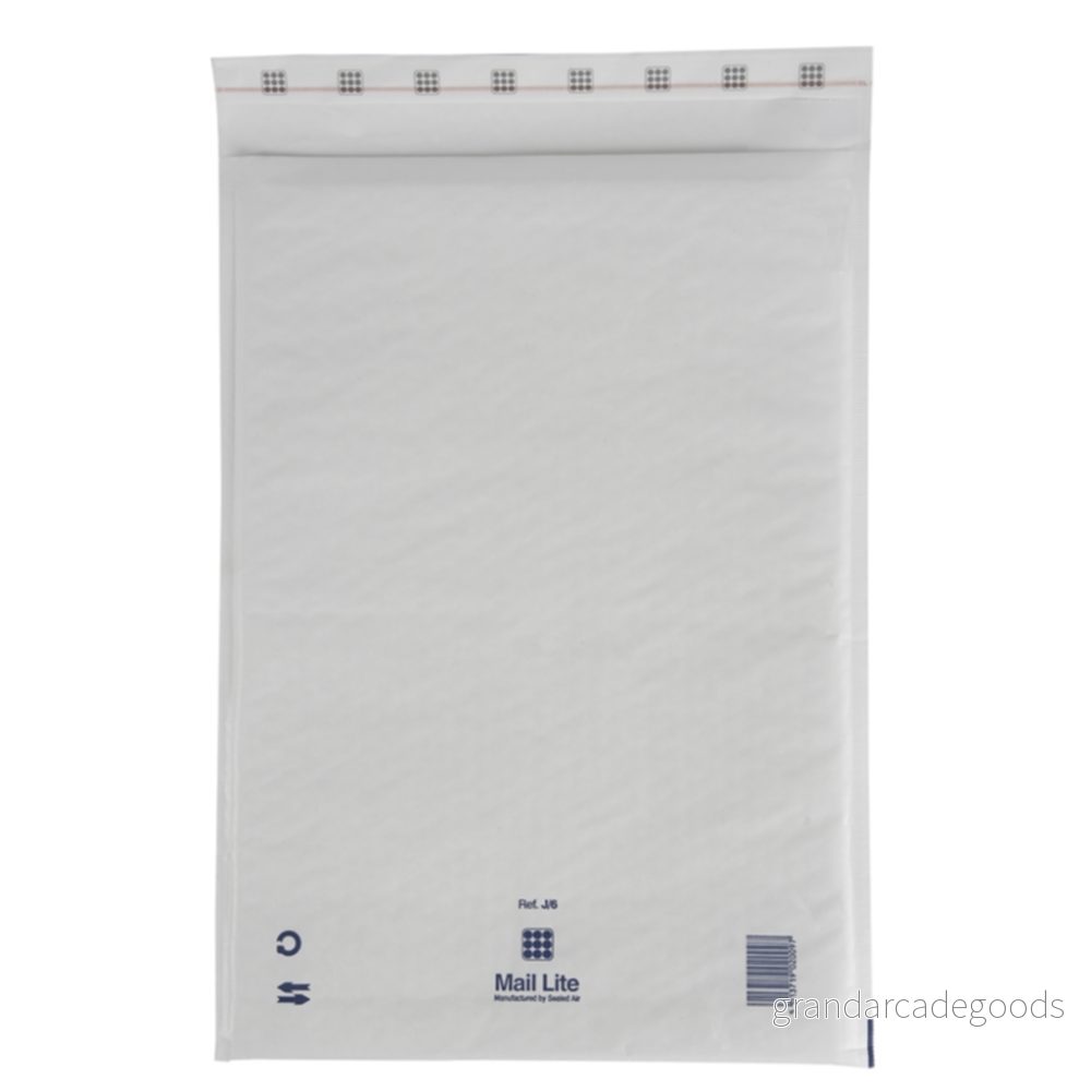 Bubbelpåse Mail Lite J6 300x440 mm vit, 50 st 5051146000091
