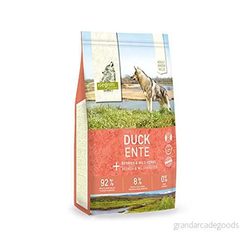 ISEGRIM Vuxen Hund Sack Anka + Vilda bär och örter, 12 kg, 4250231540073