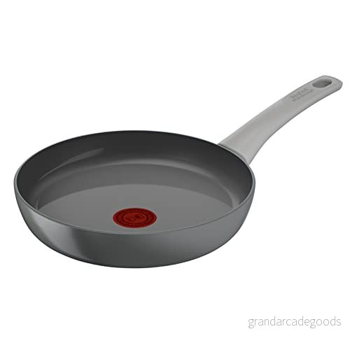 Tefal Renew On stekpanna 24 cm, keramisk non stick beläggning, induktion, termo signal matlagningsindikator, eko design, hälsosam matlagning, tillverkad i Frankrike C4270432, grå 3168430347786