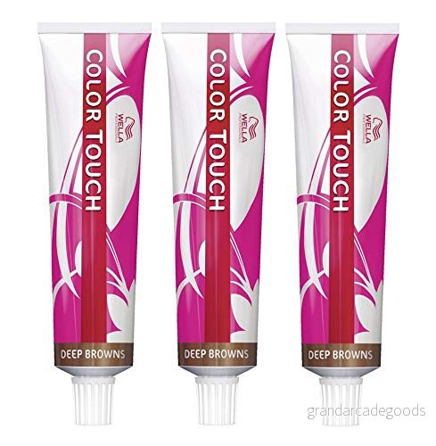 3 st Wella Professionals Color Touch 6/77 mörkblond brun intensiv 60 ml 8005610529301