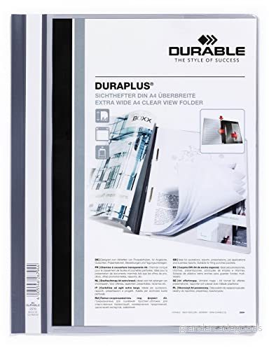 Durable 257910 Offertmapp DURAPLUS®, grå, 25 stycken 4005546267432