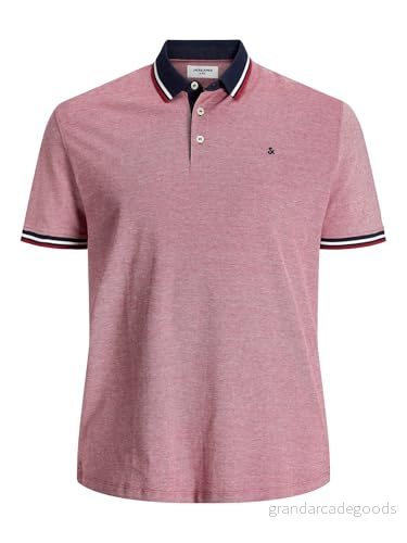Jack & Jones Jjepaulos Polo SS Noos PLS Piké Rio Röd 5715102654321