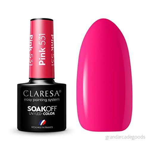 CLARESA SoakOFF UV/LED gel rosa 531, 5 ml 5902846077343