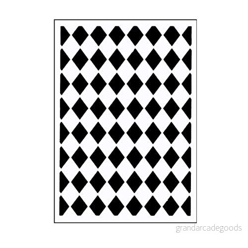 Vaessen Creative Mini präglingsmapp, eleganta diamanter, för att lägga till textur och mått på scrapbook sidor, kort andra pappersprojekt, 7,6 x 12,7 cm 8716052224517