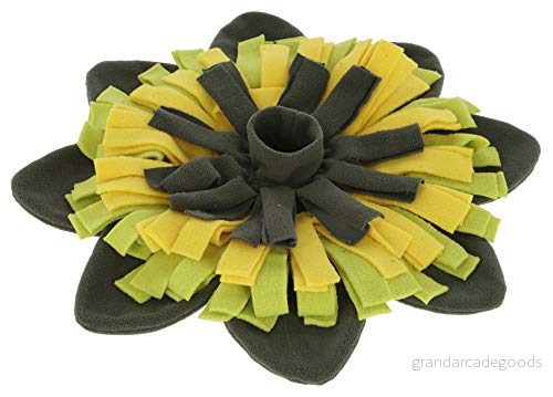 Kerbl 80747 snoffmatta solros gul/grön, diameter 40 cm, 0,118 kg 4018653143162