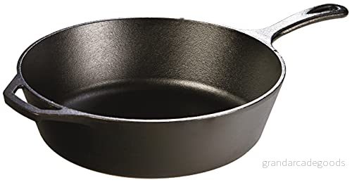 Lodge Förkryddat gjutjärn djup rund stekpanna/stekpanna 30,48 cm/12 tum/4,73 liter