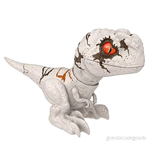 Jurassic World Dominion Uncaged Rowdy Roars Atrociraptor dinosaurieactionfigur, leksak med interaktiva rörelser och som reagerar på ljud beröring GWY57 887961950588