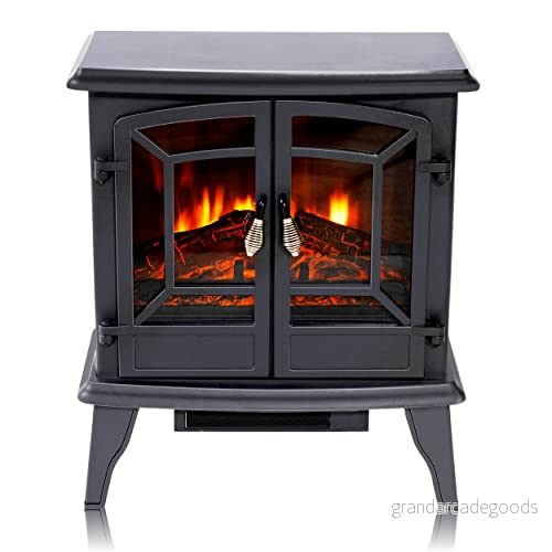 Classic Fire Narvik elektrisk kamin med värme och öppen spis LED konstgjord eld 1 800 W 51 x 28 59 cm överhettningsskydd svart 8711292132790
