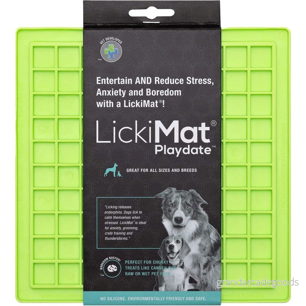 Hundskål Lickimat Playdate Grön 20x20 cm 9349785000111