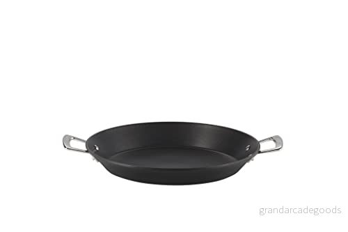 Le Creuset Aluminium non stick paellapanna, Ø 32 cm, lämplig för alla typer av spisar inklusive induktion, antracit/silver 630870284943