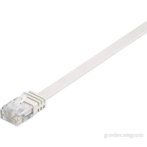 goobay Nätverkskabel RJ 45 (hane) till 15 m UTP CAT 6 formpressad, platt vit 4040849951572