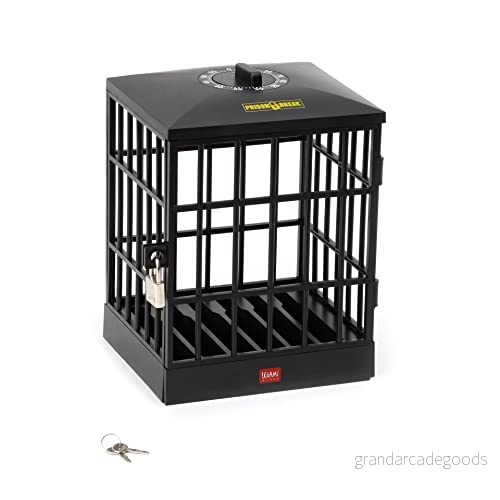 Legami Mobiltelefonfängelse, timer upp till 60 minuter, manuellt justerbar, innehåller 1 hänglås och 2 nycklar, 12,5 x 18,5 cm, rymmer 6 mobiltelefoner 8054117629915