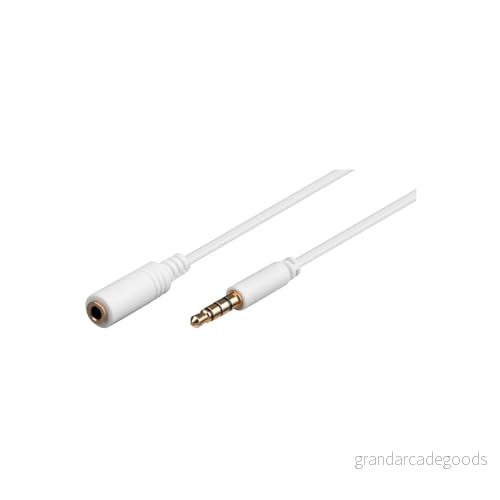 Goobay 62363 AUX förlängningskabel ljudkabel anslutningskabel telekabel uttag 3,5 mm kontakt (4 stifts, stereo) > 4040849623639