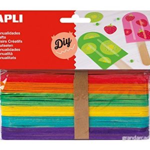 APLI 13269 Jumbopoloklubbor i trä olika färger 40 u 8410782132691