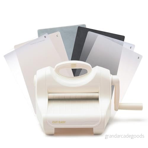 Vaessen Creative Cut'Em präglingsmaskin startkit, vit/rosa, cut 'Em Easy (15 cm) 8716052226689