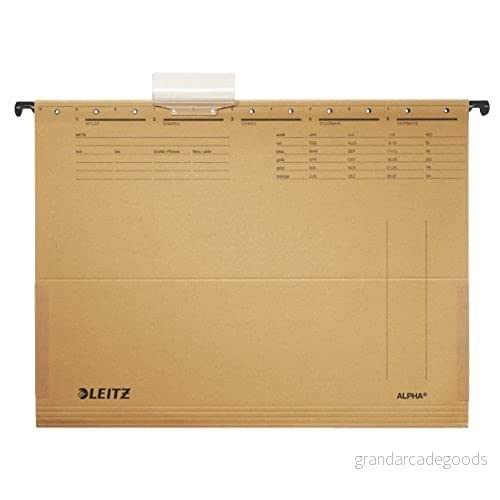 Esselte Leitz Hängande väska ALPHA, sida med grodor, natronkartong, naturbrun, 19160000, 5 stycken 4002432303618