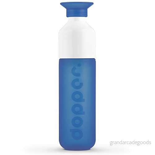 Dopper Original vattenflaska Pacific Blue 450 ml BPA fri flaska, läckagesäker, återanvändbar, tunn, lätt dricksflaska för sport, fitness, skola, utomhus och kontor 8718469120840