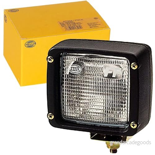 HELLA Halogen Arbetsstrålkastare - Ultra Beam 24V / 12V påbyggd/skruvad stående/svängbar monteringsbygel Närfältsbelysning Kontaktutförande: AMP 1GA 007 506-002 9002920142038
