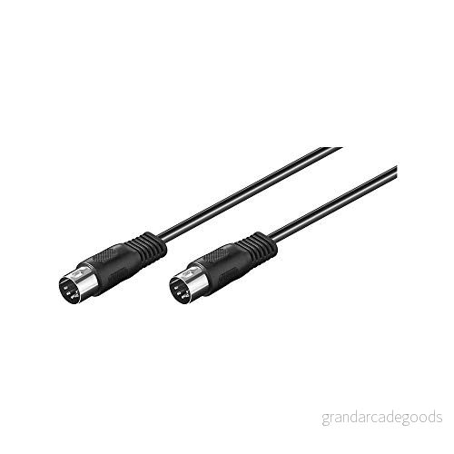 Goobay 50020 Audio Stereo anslutningskabel, 5 polig DIN kontakt till kontakt, skärmad, svart, 1,5 m 4040849500206