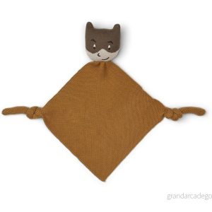 snuttefilt stickad Alfie, superhero/golden caramel 5713370589406 snuttefilt stickad Alfie, superhero/golden caramel 5713370589406