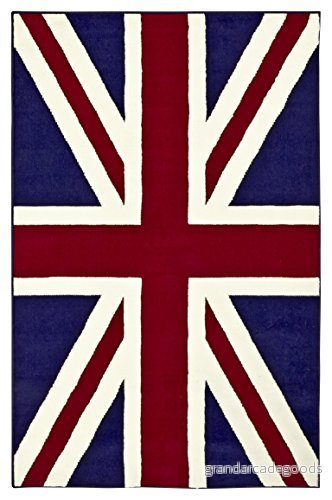 HANSE Home Design Velours matta Union Jack modern 160 x 225 0.9 cm United Kingdom Stil, Blau Rot Creme 4260189756174