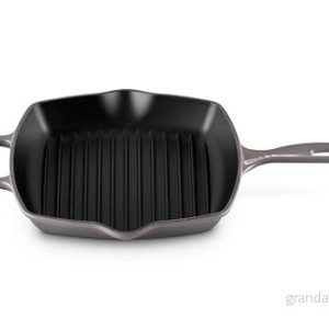 Le Creuset Signature gjutjärnsgrillpanna, kvadratisk, 26 cm, lämplig för alla typer av spisar inklusive induktion, 2,86 kg, flint 24147267386 Le Creuset Signature gjutjärnsgrillpanna, kvadratisk, 26 cm, lämplig för alla typer av spisar inklusive induktion, 2,86 kg, flint 24147267386
