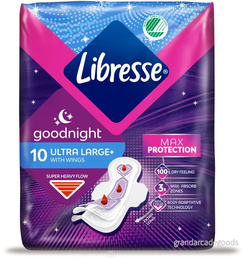 Libresse Binda Ultra Large+ Wings Goodnight - 10 st 7310791180663