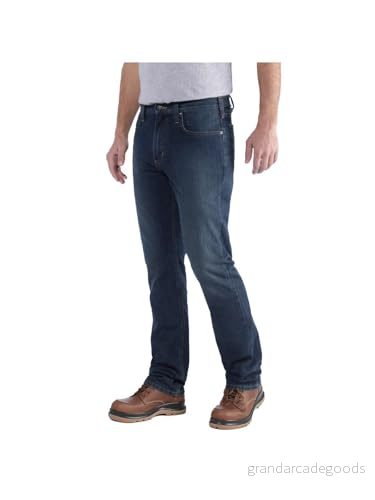 Carhartt Rugged Flex rak avsmalnande jeans för män, Överlägsen, 36W / 34L 192776310664